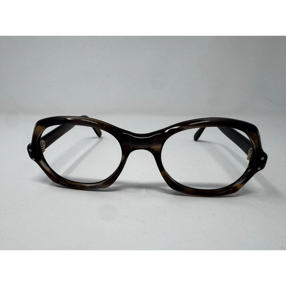 Renaissance U.S.A. 1970s New Old Stock Brown Eyeglass Frames 50-18-145